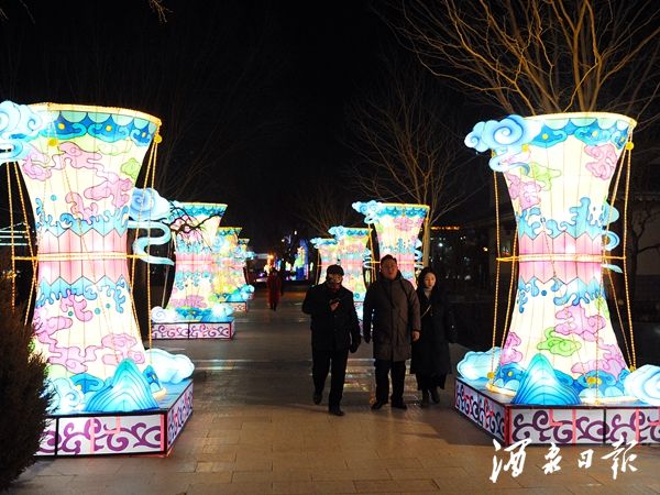 敦煌市迎春彩灯布置完成 (9)